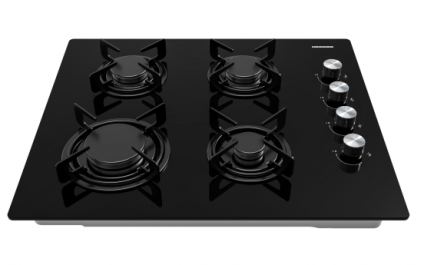 Plita incorporabila Heinner HBH-M402IEGBK, Gaz, 4 arzatoare, Aprindere electrica, Dispozitiv de siguranta, 60 cm, Sticla neagra [3]
