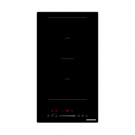 Plita incorporabila Heinner HBHI-M2ZB1FXTC, Inductie, 2 zone de gatit, Bridge, Boost, Control touch, Timer, Protectie copii, Indicator caldura reziduala, 30 cm, Negru [1]