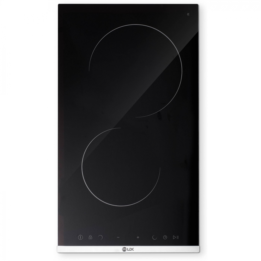 Plita incorporabila vitroceramica LDK 2VBK, 2 zone de gatit, Control Touch, Timer, Blocare acces, Negru [3]