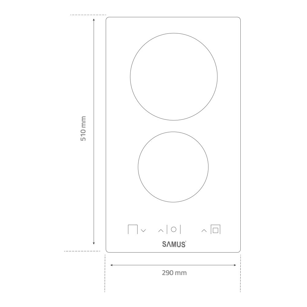 PLITA INCORPORABILA VITROCERAMICA SAMUS PSVE-32BMG5, LATIME 30 CM, 2 ARZATOARE, TOUCH CONTROL, TIMER, SETARI PUTERE IN 9 TREPTE, STICLA CERAMICA NEAGRA MATA [3]