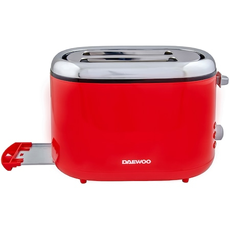 Prajitor de paine Daewoo DBT70R, 900 W, functie reincalzire, functie decongelare, carcasa Cool Touch, Rosu [3]