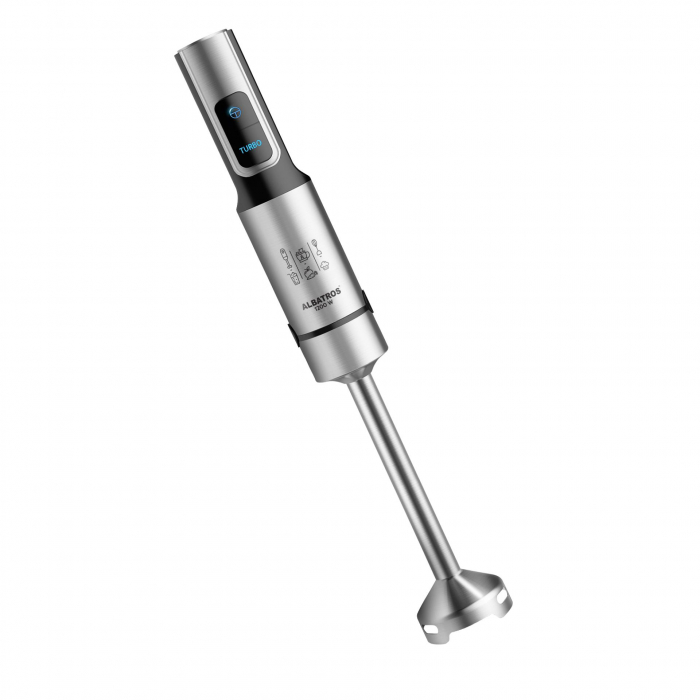 Robot de bucatarie Albatros MR1200A, 6 in 1, 1200 W, Turatie reglabila, Pulse, Accesorii : cutit inox, pahar 0.8 l, vas 1.5 l, tel inox, 2 lame razuire, tija spumare lapte, Inox/negru [3]