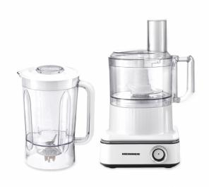 ROBOT DE BUCĂTĂRIE HEINNER FINEGOURMET FHP-K1000WP, 1000W, 6 VITEZE+PULSE, BOL PROCESARE: 2.3L, LAME INOX, DISC FRĂMÂNTARE, 3 LAME FELIERE, DISC EMULSIFIERE, CANĂ PLASTIC 1.5L, STORCĂTOR CITRICE, ALB [4]