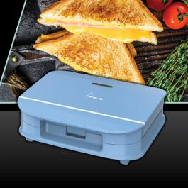 SANDWICH MAKER FRAM FSM-700BL, 700W, CAPACITATE 2 SANDWICH-URI, PLĂCI FIXE CU ÎNVELIȘ ANTIADERENT, DESIGN PENTRU DEPOZITARE VERTICALĂ, ALBASTRU [3]