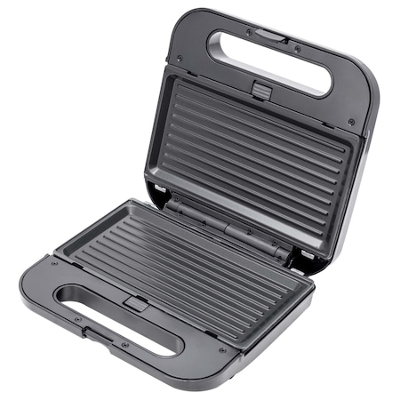 Sandwich-maker 3in1 Daewoo DSM300, Putere 800W, placi neaderente, placi Interschimbabile, sandwich, gofre, grill, indicator luminos incalzire, termostat, maner Cool Touch, clapeta de blocare, negru [3]