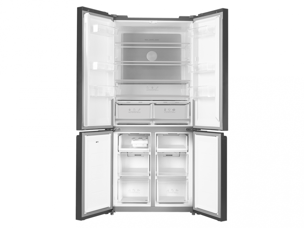 Side by side Tesla RF5100FMBE, 511 l, Clasa E, Total No Frost, Motor Inverter, Display LED, H 190 cm, Sticla Neagra [2]