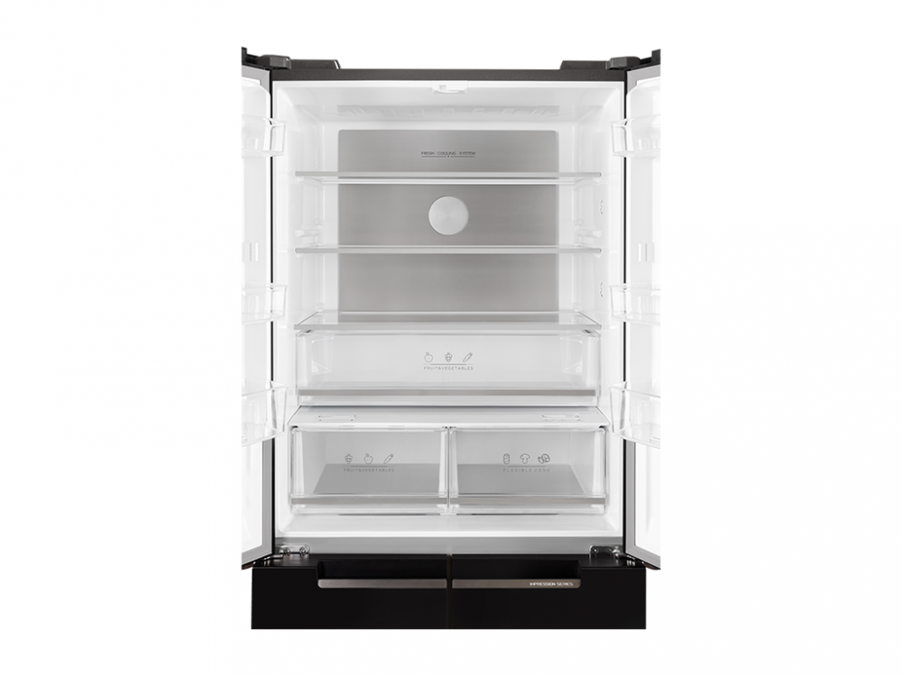 Side by side Tesla RF5100FMBE, 511 l, Clasa E, Total No Frost, Motor Inverter, Display LED, H 190 cm, Sticla Neagra [3]