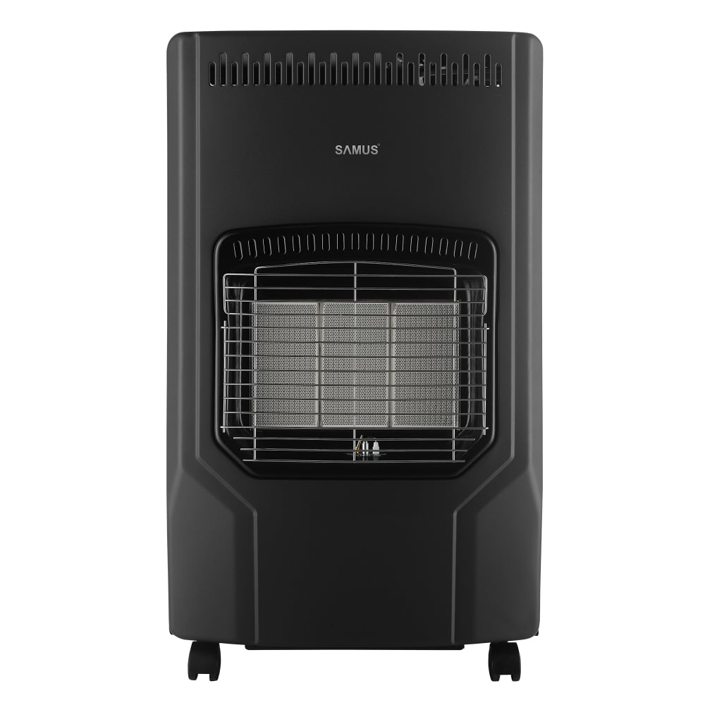SOBĂ SAMUS RS423, TREI TREPTE DE PUTERE: 1.5 / 2.8 / 4.2 KW, BUTELIE DE PÂNĂ LA 15 KG, APRINDERE PIEZOELECTRICĂ, COMUTATOR ANTI-RASTURNARE, SE UTILIZEAZĂ CU GPL / BUTAN / PROPAN, NEGRU [1]