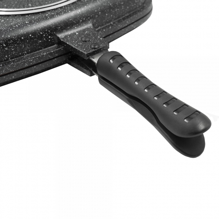 Tigaie grill dublu Samus TOL3232-GC TOLEDO LINE, dreptunghiulara, aluminiu turnat, 32 x 25 x 7 cm, Negru [3]