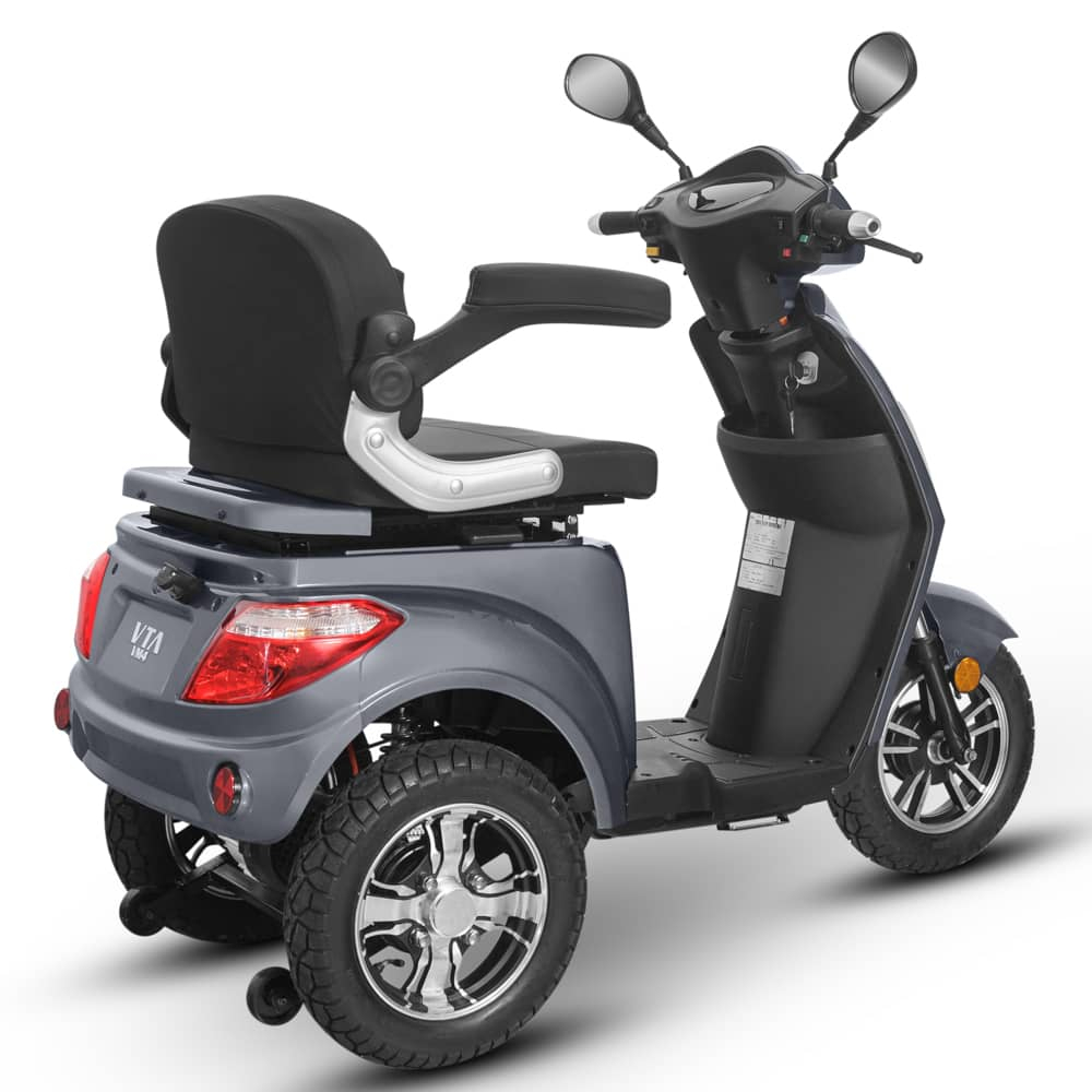 Triciclu electric 1000W, Voltarom VM4 Fara permis, 60V, 20Ah, viteza maxima 25 Km pe ora, Gri, Autonomie 50Km [3]