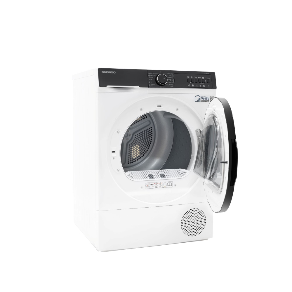 USCATOR DE RUFE DAEWOO DDR-XV9A/C, POMPA DE CALDURA, 9 KG, CLASA C, FUNCTIE WI-FI, DESIGN: PANOU T2 NEGRU + USA XXL NEAGRA, NEGRU [3]