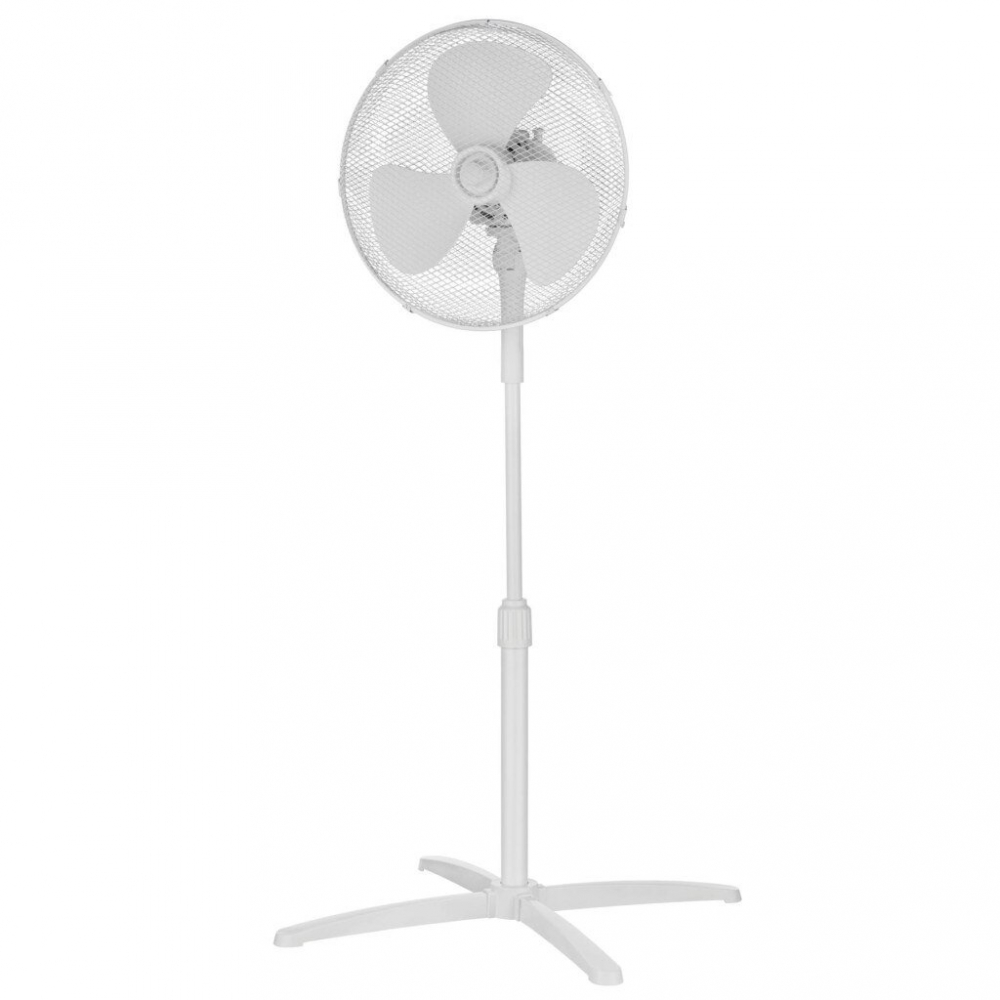Ventilator cu picior Midea FS40-21M, 40 W, 3 viteze, Oscilatie comutabila, inclinare reglabila a capului, Alb [2]