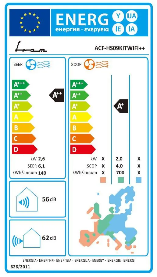 Aparate de aer conditionat - AER CONDITIONAT FRAM ACF-HS09KITWIFI++