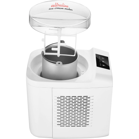 Aparat de preparat desert - Aparat de facut inghetata Daewoo UltraLine DIM1000, 135 W, capacitate 1 litru, touch control panel, timp preparare inghetata 90-120 minute, temperatura preparare - 5 grade Celsius, Alb