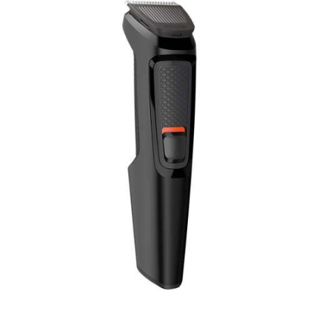 Ingrijire personala - Kit de ingrijire 6 in 1 Philips Multigroom MG3710/15, fara fir, Lame cu ascutire automata, 4 piepteni, Negru