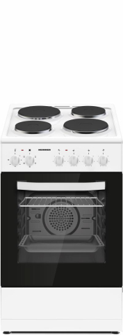 Electrocasnice & Climatizare - ARAGAZ ELECTRIC HEINNER HFSC-S56E4HMWH, 50X60CM, 4 PLITE ELECTRICE, CUPTOR ELECTRIC, CLASA A, GRILL, VENTILAȚIE, 50X60CM, ALB