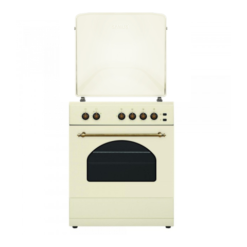 Electrocasnice & Climatizare - ARAGAZ PE GAZ SAMUS SR660S4C1, 4 ARZĂTOARE GAZ, ARZĂTOR WOK, CUPTOR PE GAZ, 55 L, APRINDERE ELECTRICĂ, DISPOZITIV SIGURANȚĂ ARZĂTOARE, TIMER, GRĂTAR FONTĂ, LĂȚIME 59.8 CM, CULOARE BEJ
