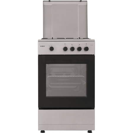 Aragazuri, Hote & Cuptoare cu microunde - Aragaz Samus SM 450 BSS, 4 arzatoare, Argintiu