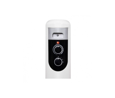 Calorifer electric Home FKOS 9 M, 2000 W, 9 elementi, 3 trepte de putere, Termostat reglabil, Protectie supra-incalzire, Indicator luminos, Alb