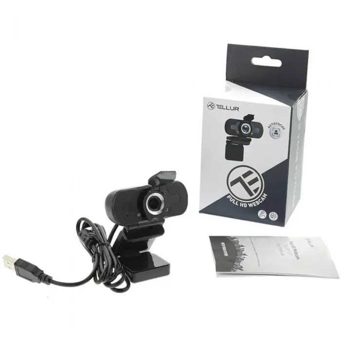 camera de supraveghere - CAMERA WEB TELLUR TLL491131, FULL HD, 2MP, AUTOFOCUS