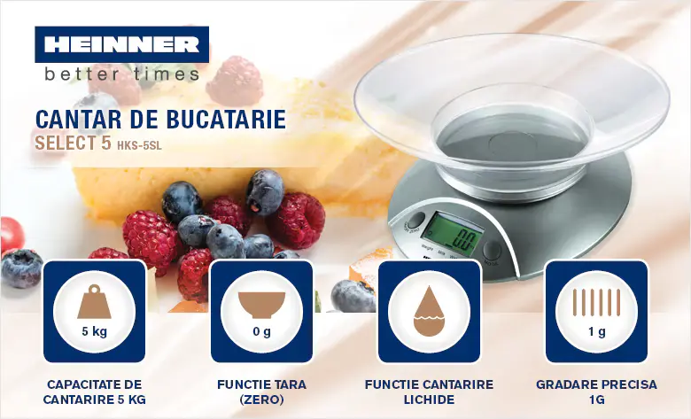 CANTAR DE BUCATARIE CU BOL HEINNER HKS-5SL [2]