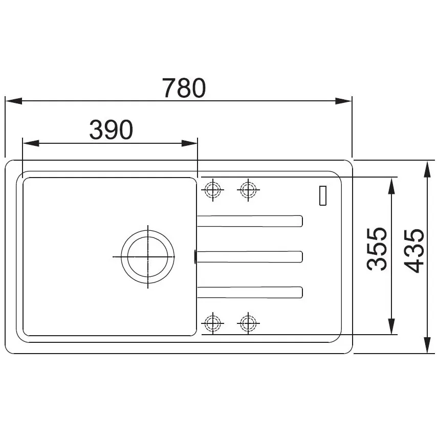 Chiuveta bucatarie - Chiuveta Franke 114.0377.756,780x435mm, tehnologie Sanitized,Negru