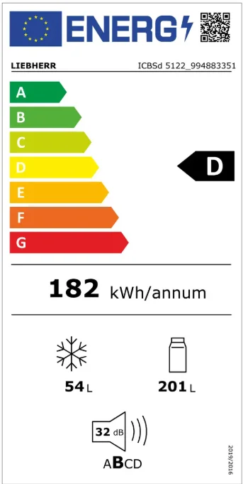 Combina frigorifica incorporabila SmartFrost Liebherr ICBSd 5122, 56 cm, clasa D, BottleTimer, filtru aer, BioFresh [3]