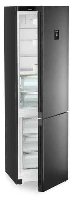 Combina frigorifica Liebherr CBNbdc 573i Plus, NoFrost, BioFresh, 60 cm, 360 l, Display Touch & Swipe, SmartDeviceBox integrat, Clasa C, BlackSteel