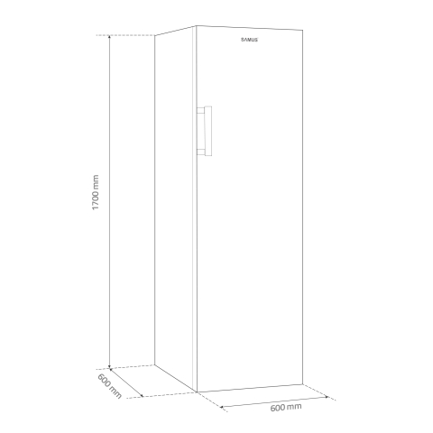 CONGELATOR SAMUS SCGX337E, 242 L, CLASĂ ENERGETICĂ E, DEZGHEȚARE MANUALĂ, TERMOSTAT REGLABIL, 7 SERTARE, ÎNĂLȚIME 170 CM, INOX [2]