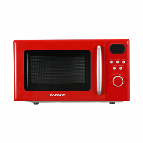 Cuptoare cu microunde - Cuptor cu microunde Daewoo KOR-6S2BR-2, 20 L, 700 W, 8 programe predefinite, 5 niveluri de putere, semnal sonor, Rosu