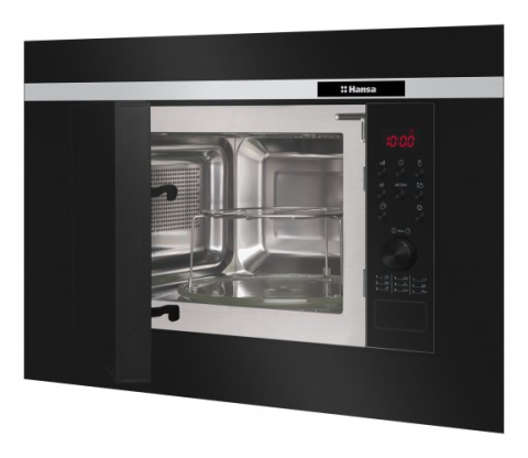Electrocasnice & Climatizare - Cuptor cu microunde incorporabil Hansa AMG20BFH, 20 l, 700 W, Grill, Timer, Child Lock, Afisaj digital, Negru