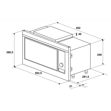Electrocasnice & Climatizare - Cuptor cu microunde incorporabil Hansa AMG20BFH, 20 l, 700 W, Grill, Timer, Child Lock, Afisaj digital, Negru