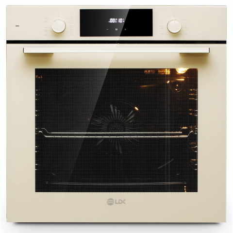 Cuptor incorporabil LDK 1073DC, Clasa A, Capacitate 73 l, 10 functii, Grill, Turbo, Dezghetare, Timer, Iluminare cuptor, Crem [2]