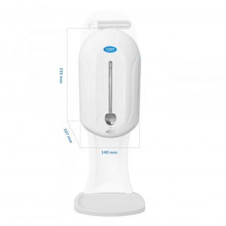 DOZATOR SAPUN CU SENZOR LIMPIO SD 111 CU STAND INOX, 1100 ML, SISTEM ANTIFURT SI ANTIPICURARE, ALB