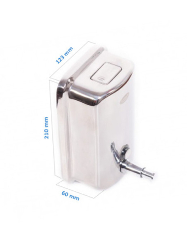 DOZATOR SAPUN LICHID LIMPIO SD100, INOX, MONTAJ SUSPENDAT, 1000 ML [2]