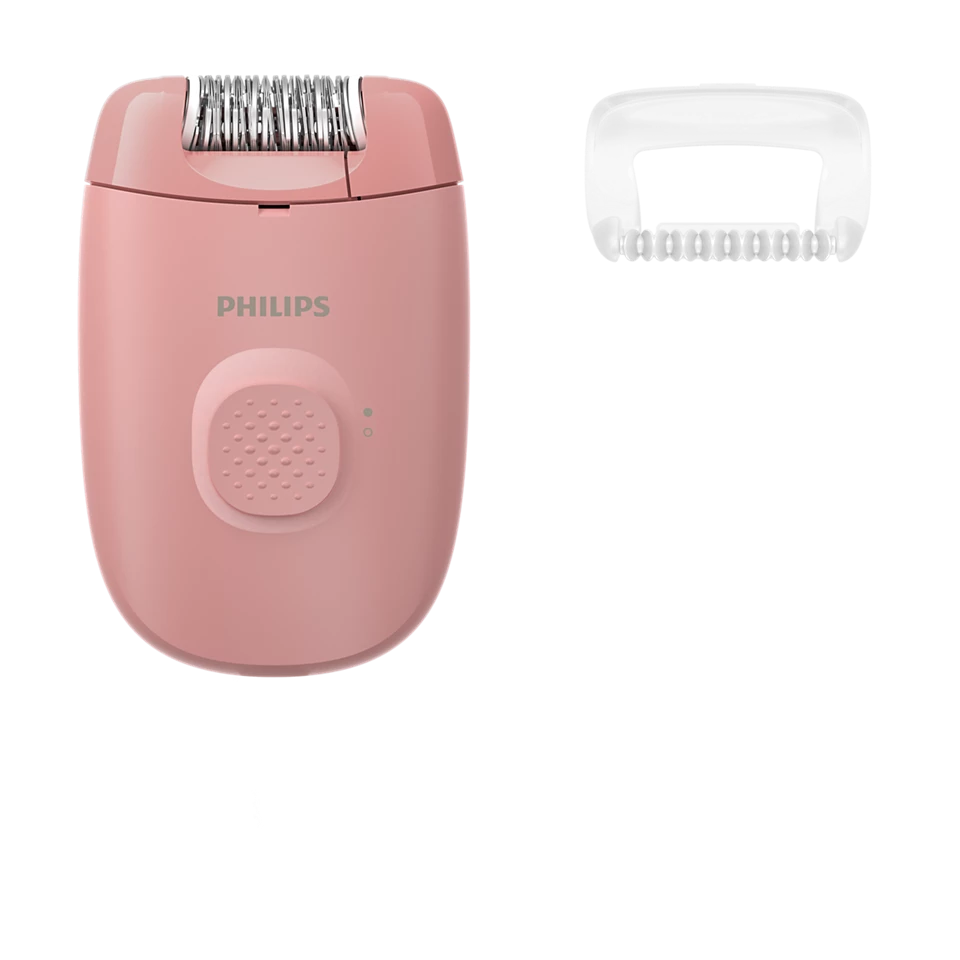 Ingrijire personala - Epilator Philips Seria 2000 BRE227/00, 1 setare de viteza, cap de epilare lavabil, 1 accesoriu, Roz