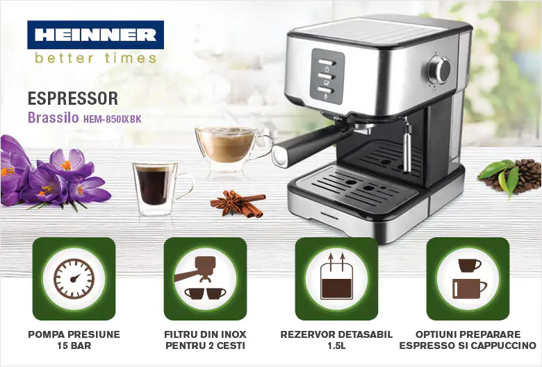 ESPRESSOR MANUAL HEINNER BRASSILE HEM-850IXBK [2]