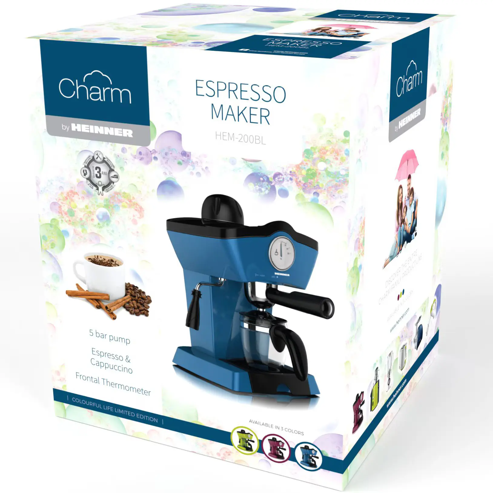Espressoare - ESPRESSOR MANUAL HEINNER CHARM HEM-200BL