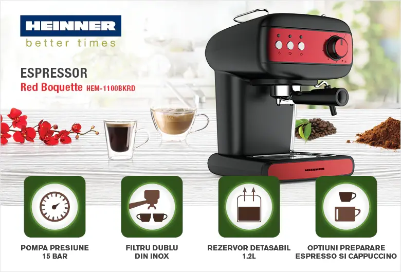 ESPRESSOR MANUAL HEINNER RED BOQUETTE HEM-1100BKRD [2]