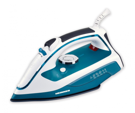 Fier si statii de calcat - Fier de calcat Heinner HSI-2400TQ, 2400 W, Talpa ceramica, Turquoise
