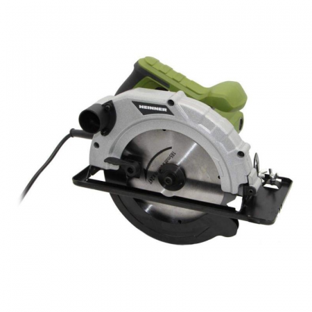 Fierastrau  - Fierastrau circular Heinner VFC001, 1400 W, 230 V, 5000 RPM, 185 mm diametru disc + sina ghidaj + set perii carbune + imbus,Verde