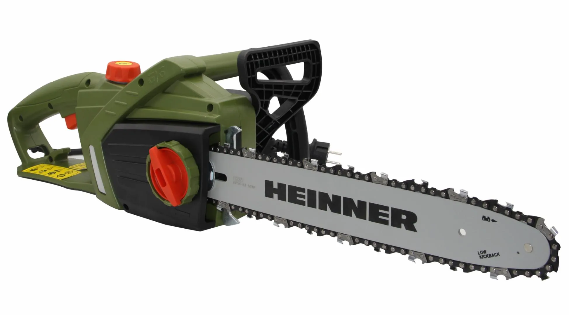 Fierastrau  - Fierastrau electric Heinner VDE002, 1800 W, 230 V, 35 cm lungime lama, 13.5 m/s viteza lant, 9.53 mm (3/8) pas lant,Verde