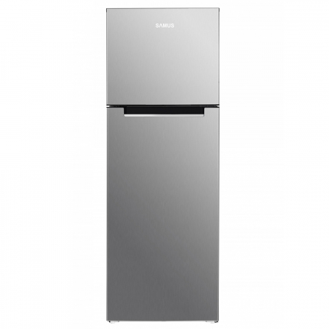 Frigider cu 2 usi Samus SX464E, 304 L, Clasa Energetica E, Dezghetare automata frigider, Termostat reglabil, H 172 cm, Inox