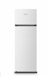 Frigidere - FRIGIDER CU DOUA USI HEINNER HF-HS243E++, 243 L, CONTROL MECANIC CU TERMOSTAT AJUSTABIL, ILUMINARE LED, CLASA E, INALTIME 161 CM, ALB