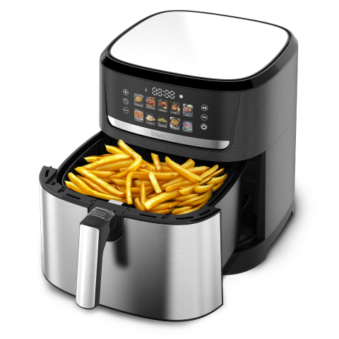 FRITEUZA CU AER CALD SAMUS AF8.5-S2000D, AFISAJ ELECTRONIC, 2000W, 8.5L, 10 PROGRAME ,CONTROL DIGITAL, TIMER 0-60 MIN, NEGRU [2]