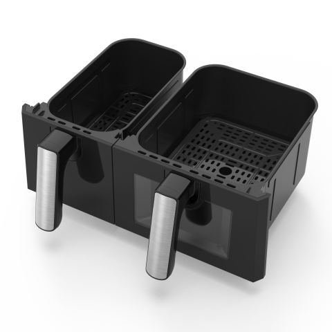 Electrocasnice pentru bucatarie - FRITEUZA CU AER CALD SAMUS AF9DUO-S2600DW, 2600 W, 9 LITRI, TOUCH CONTROL, 10 PROGRAME