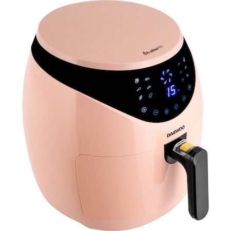 Friteuza cu aer cald Daewoo DAF2000, putere maxima 1500 W, display LCD, capacitate 4 litri, timer 30 minute, 7 programe predefinite, temperatura reglabila 80-200 grade Celsius, cos cu maner, tava pent [2]
