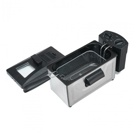 Electrocasnice & Climatizare - Friteuza Heinner HDF-1800SS, 1800 W, termostat reglabil, timer, 3 L, Inox