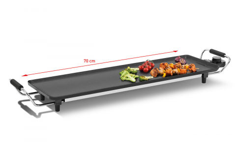 Electrocasnice pentru bucatarie - Gratar electric Teppanyaki, Fritel, TY 1689, 1800W, 70x22, aluminiu, negru/argintiu