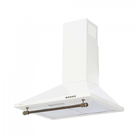 Hota decorativa semineu NobelTek NHO-9747CE1RBJ, 60cm, 1 motor, 1 filtru de aluminiu, lampa led, 400m3, 58dB, rustic, Crem
